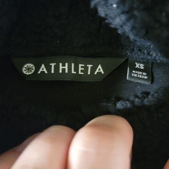 Athleta Fleece Cowl Neck Pullover Sz XS - Picture 4 of 4